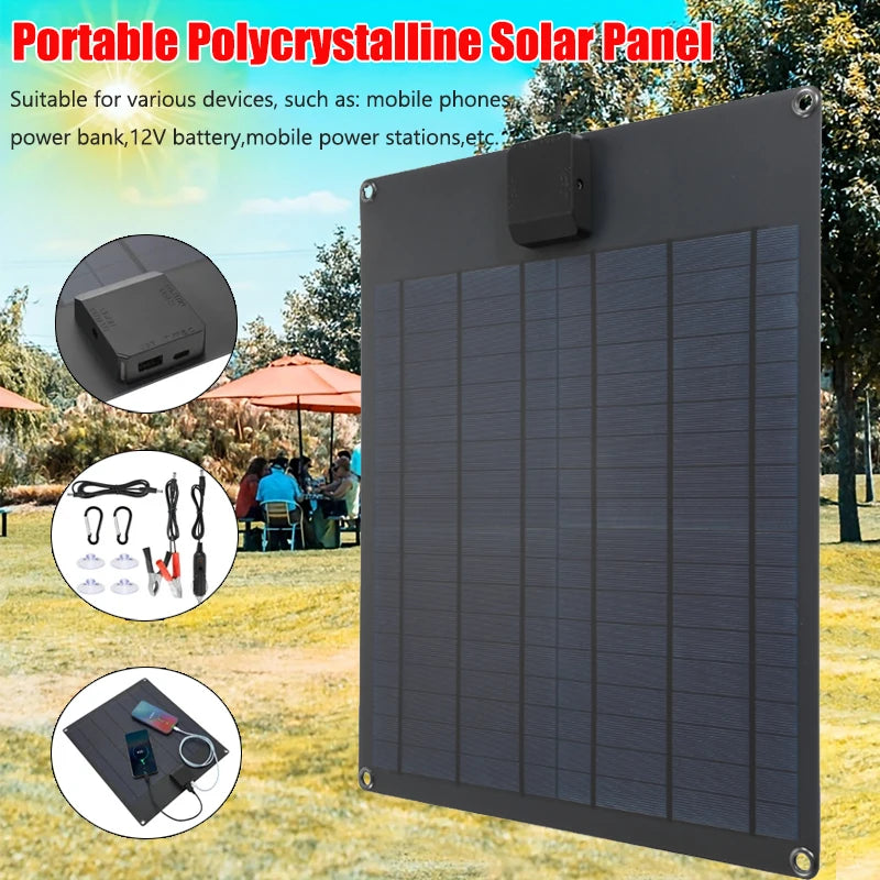 Luxuglow Portable Solar Panel &ndash; Dual USB Ports For Phones
