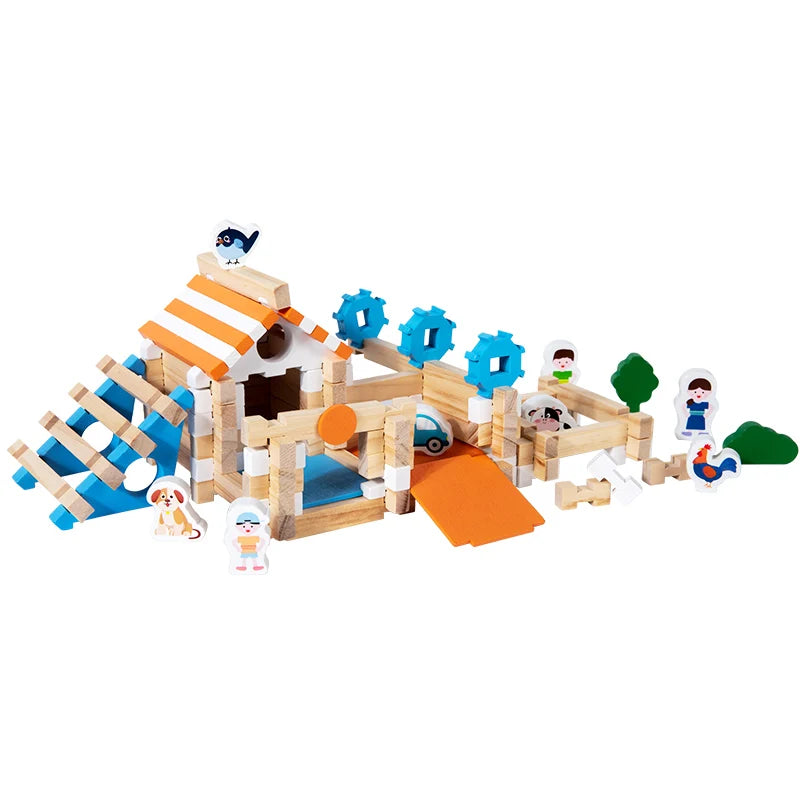 114 Pieces Tenon and Mortise Blocks &ndash; Montessori Toy NB265C1