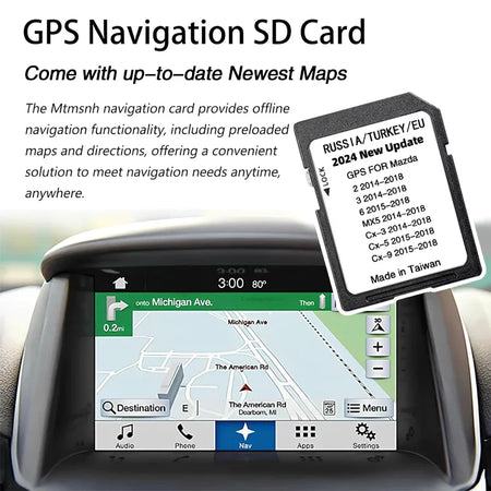 Mazda Sat Nav SD Card 16GB For Mazda Cars &ndash; 2024 EU Maps