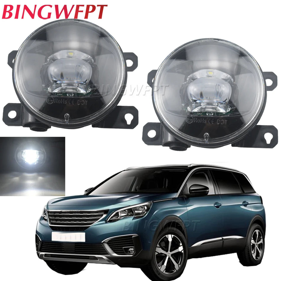 LED miglas lukturu montāža priekšējā buferī dienas braukšanas gaismas Peugeot 5008 II