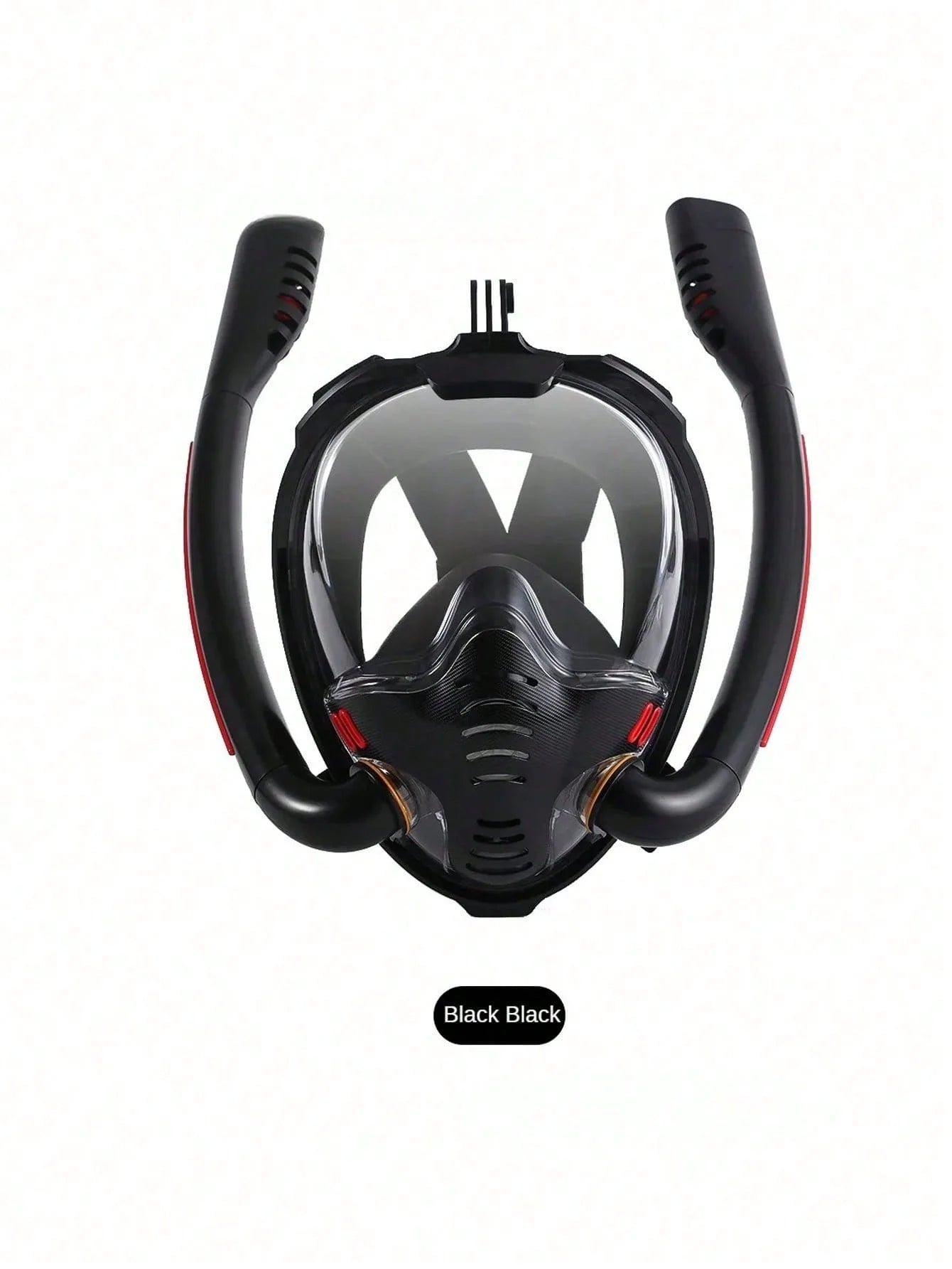 Professional Double Tube Snorkeling Mask - 180&deg; Panoramic View, Anti-Fog, Dry Top