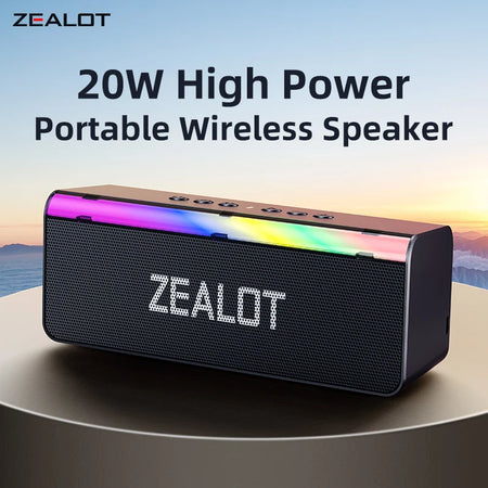 Zealot-S72 Portable Bluetooth Speaker - Waterproof 20W Bass