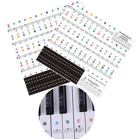 Miwayer Piano Key Stickers 37 To 88 Keys &ndash; Removable Labels