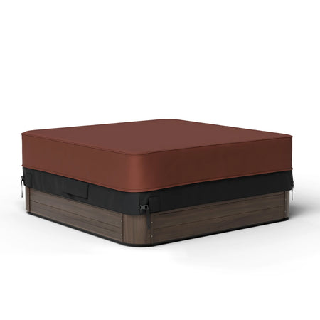600D Oxford Hot Tub Dust Cover Cap &ndash; Waterproof UV Guard Black brown / 242X242X51CM