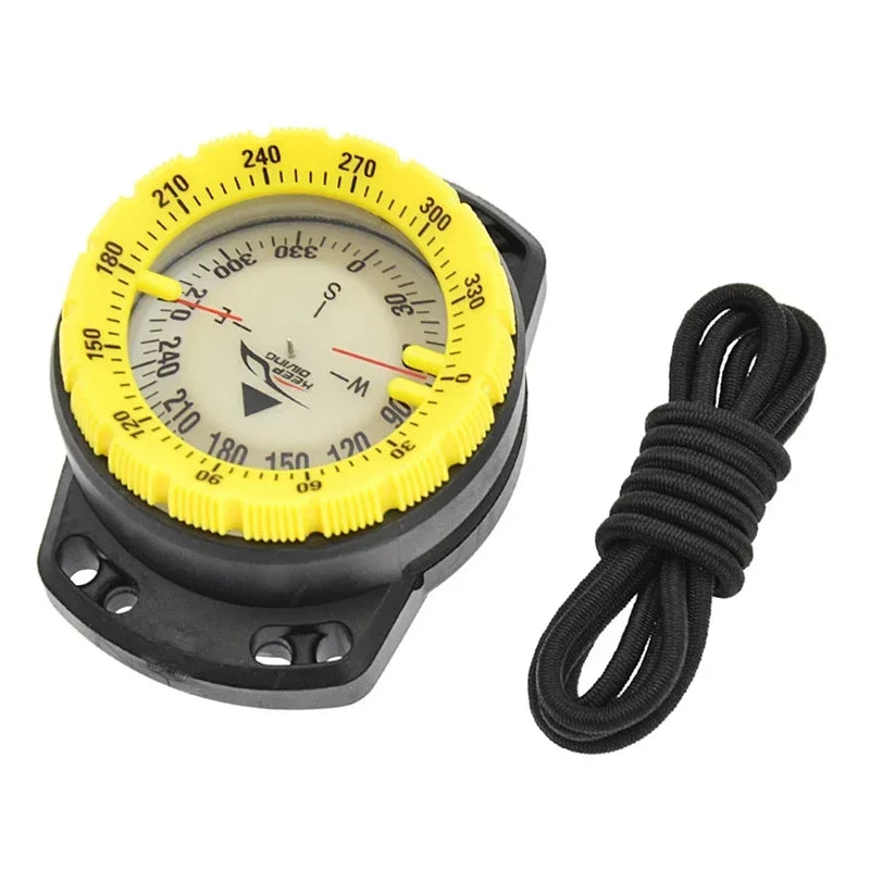 Outdoor Dive Noctilucent Compass &ndash; Pro Waterproof Navigator Yellow