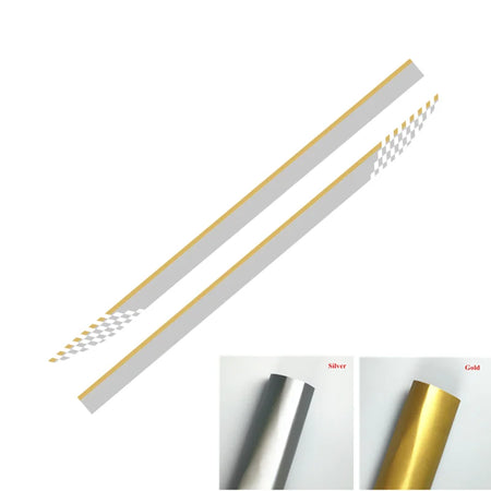 Fiat 124 Spider Car Door Side Skirt Stickers - 2pcs Racing Sport Vinyl Decals &amp; Auto Body DIY Accessories - Glossy Black, Matte Black, Silver, White, Gold Silver-Gold