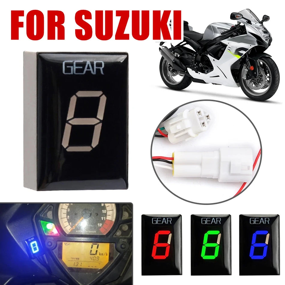 Suzuki GSX-R600 Versnellingsindicator, Digitaal Display, Gemaakt van Plastic voor Motorfietsen