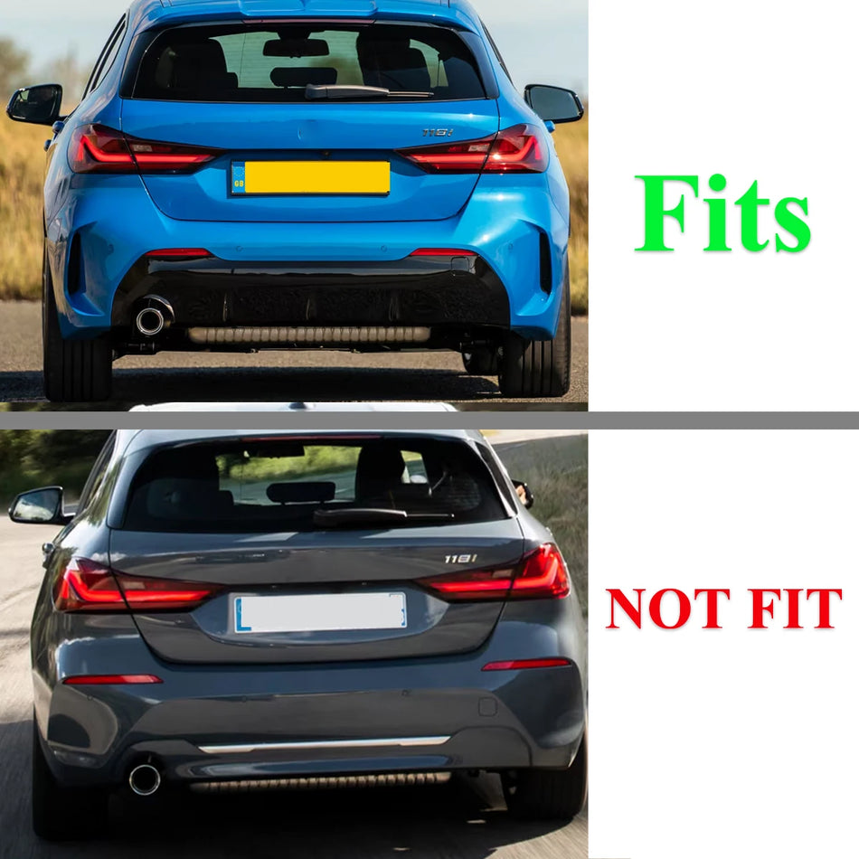 Para alerón trasero M Sport de la serie 1 de BMW F40, acabado negro brillante