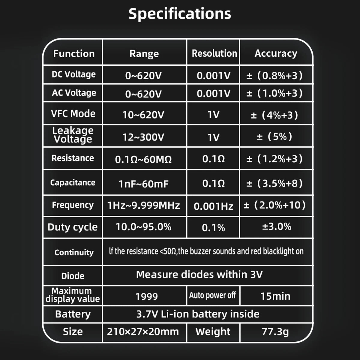 BSIDE S40X Pen Shape Multimeter - Digital Voltage Tester