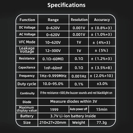 BSIDE S40X Pen Shape Multimeter - Digital Voltage Tester