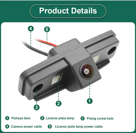 CCD AHD1080P Night Vision Car License Plate Light Rear View Camera For Subaru Forester Outback Impreza Toyota Prado 2010-2014 by InterCyprus Trading Ltd