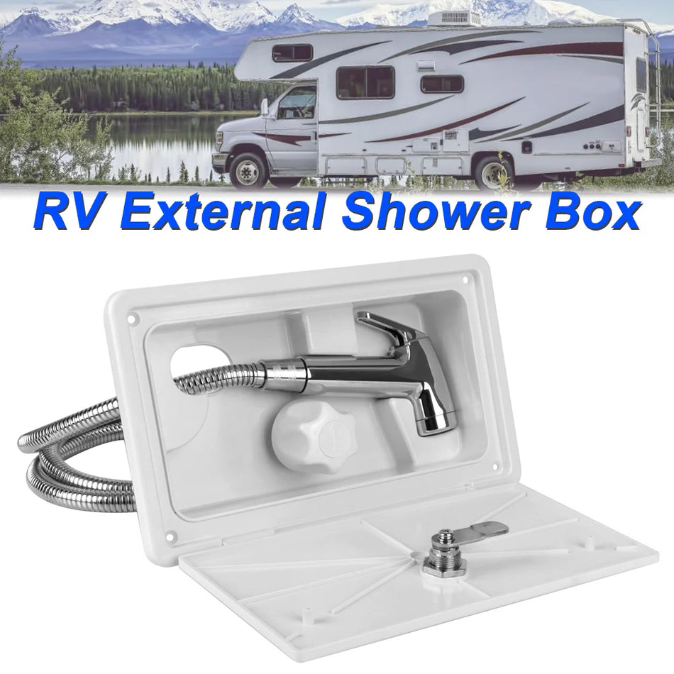 RV Exterior Quick Connect Shower Hose Nozzles Set With Lock Cover