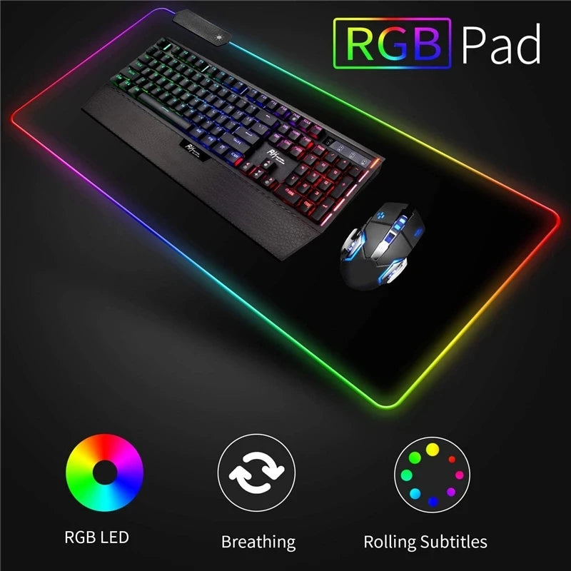 RGB Gaming Podloga za Miša s LED Pozadinskim Osvjetljenjem Vodootporna