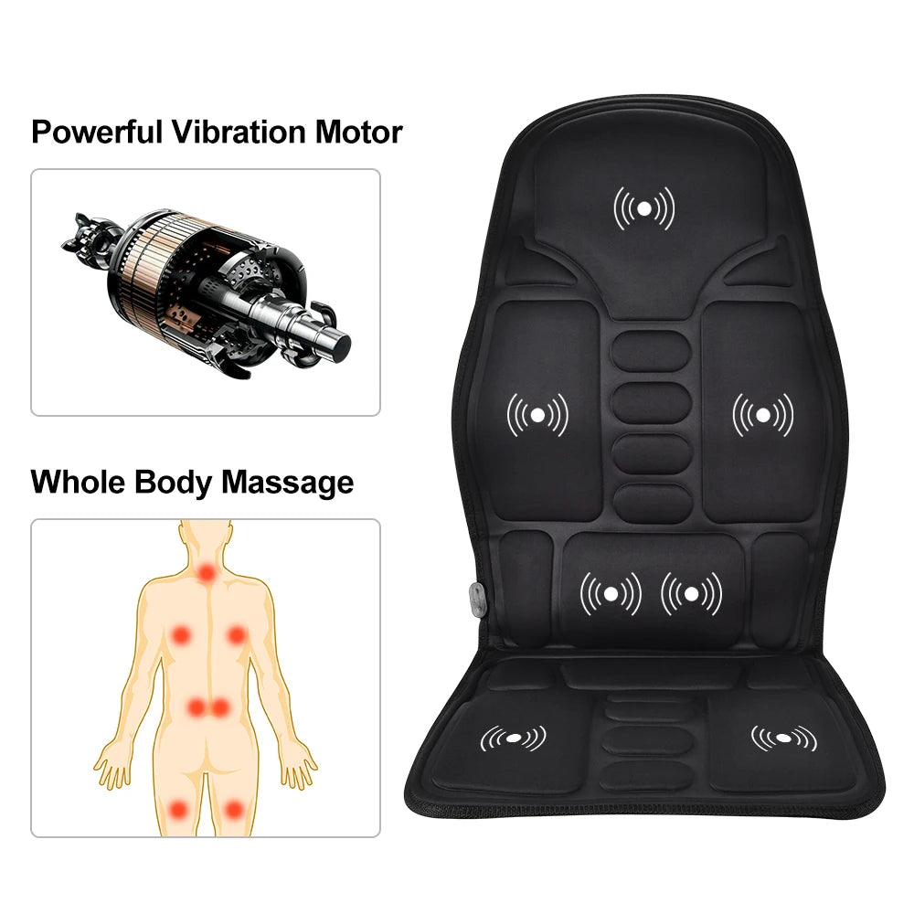 Hailicare Massager Chair Pad - Heated Vibration Therapy