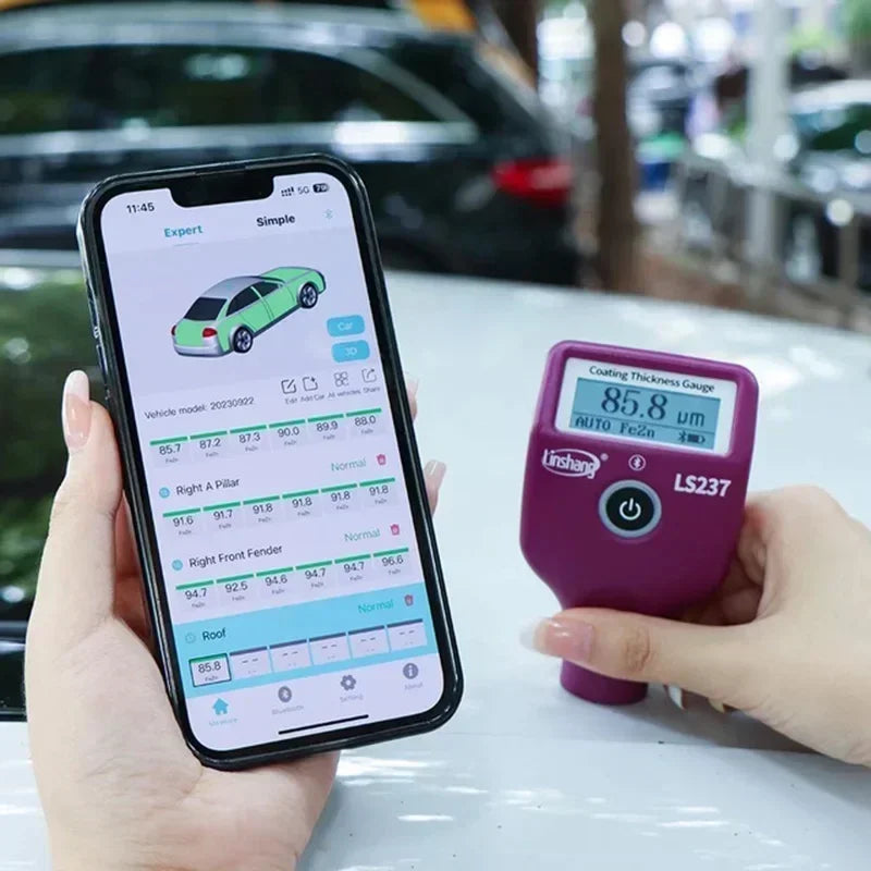 LS237 mjerač debljine boje za automobile s ekranom 3 boje tip C punjenje