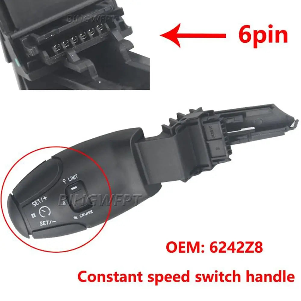 High Quality Cruise Control Switch Handle For Peugeot 307 308 408 206 207 301 3008 For Citroen C2 C3 C5 C8 96637159XT 6242Z8 by InterCyprus Trading Ltd