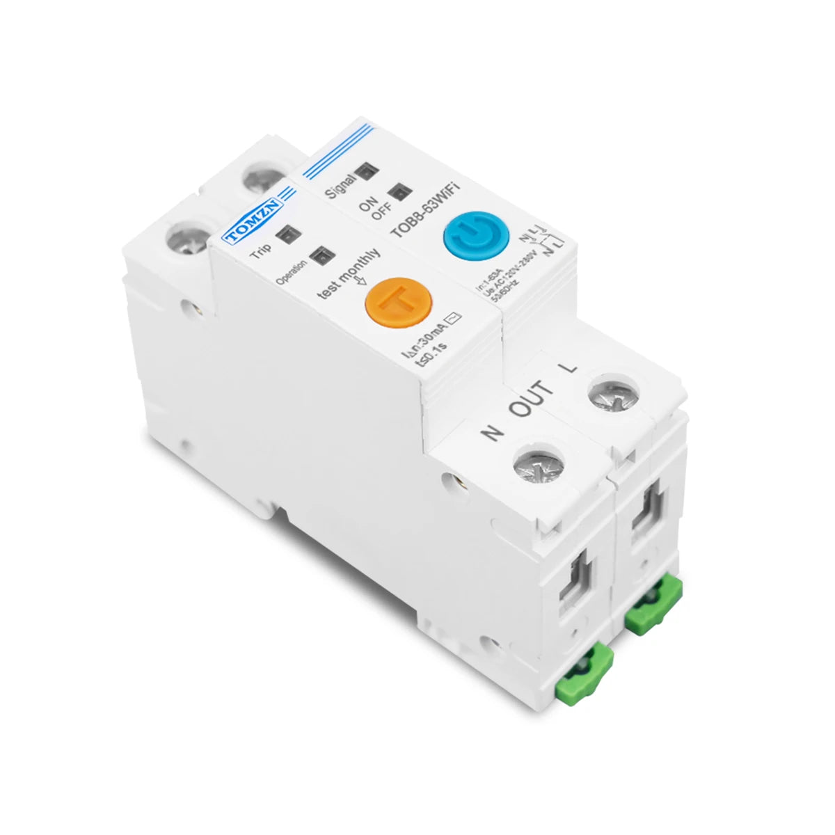 TOMZN 63A WiFi Smart Switch with Energy Meter and Circuit Protection