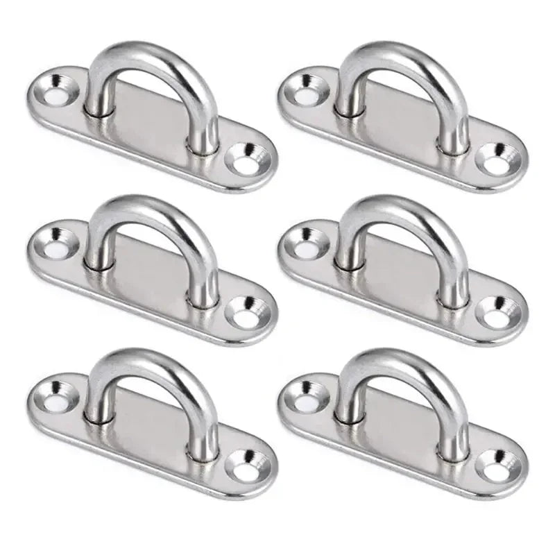 304-M6 M5 M8 Oval Eye Board Marine Deck Buckle Staple Boat Shade Sail Mounting Fastening Set - 304 Marine Grade Stainless Steel