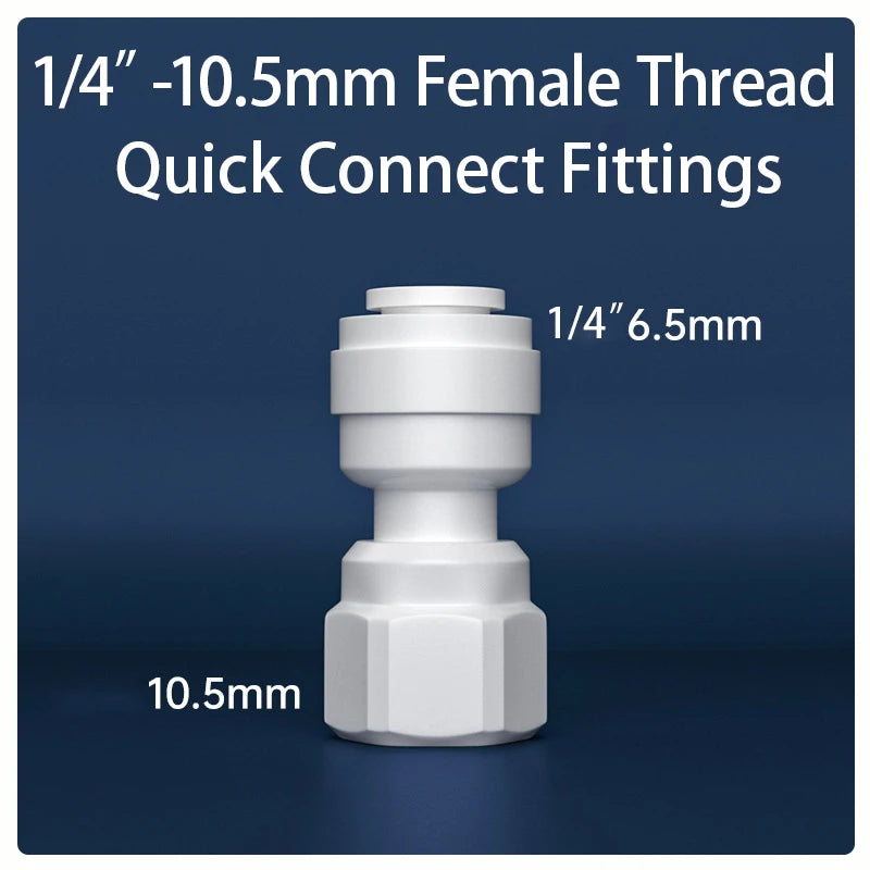 Straight RO Quick Water Fitting &ndash; Durable 1/4 Inch Hose Connector 6