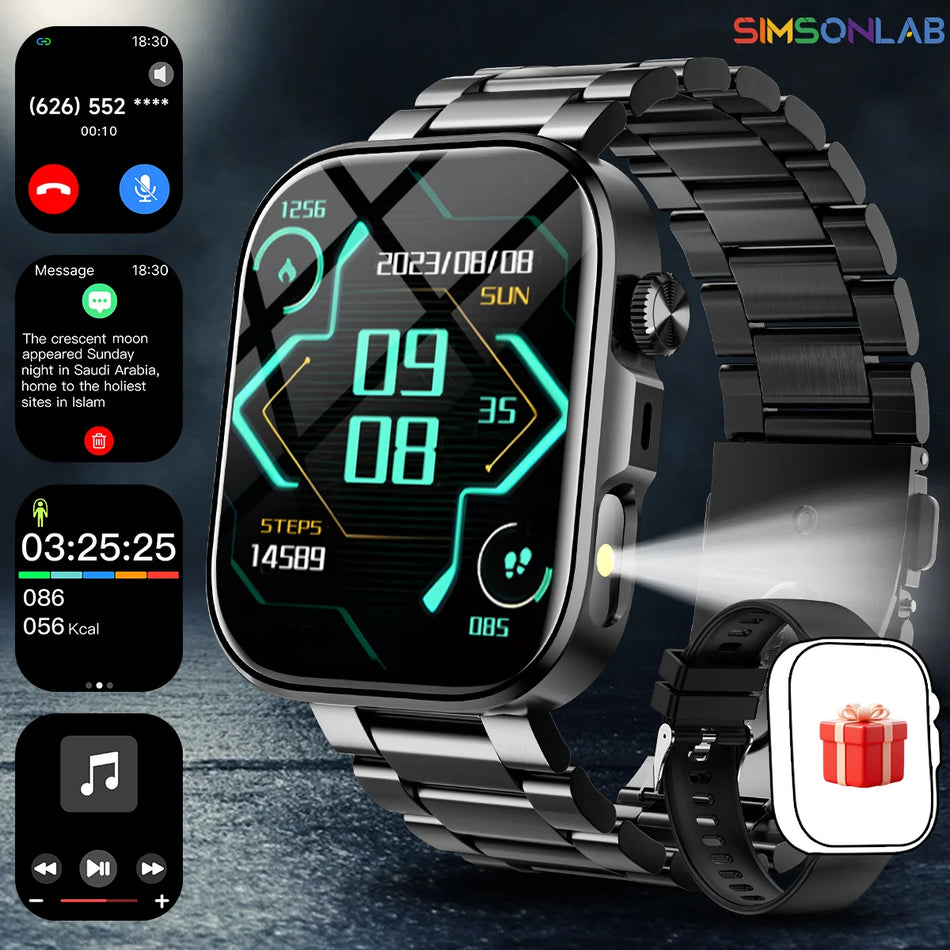 Smartwatch 2.01-Inch Touch Screen with AI Voice, Bluetooth Calling, Multi-Sport Modes