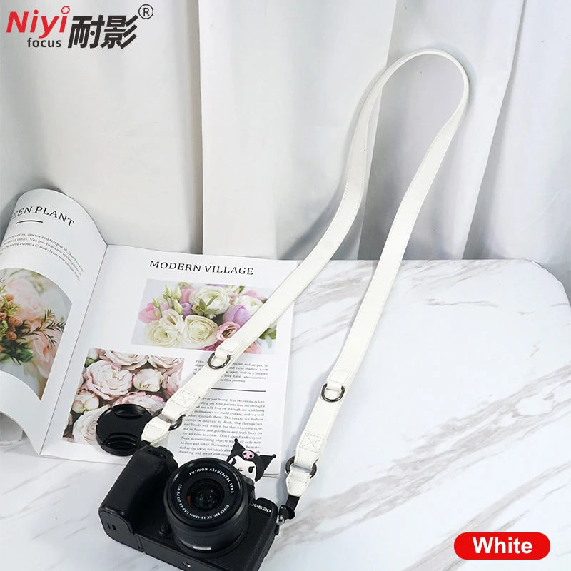 Camera Shoulder Strap for Sony, Canon, Nikon, Fuji - Retro Leather Design