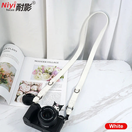Camera Shoulder Strap for Sony, Canon, Nikon, Fuji - Retro Leather Design