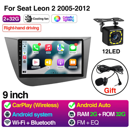 9Inch Car Radio Wireless CarPlay Android 13 &ndash; RHD Fit 2 32GB 12LED