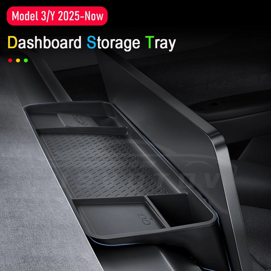 Dashboard Storage Tray for Tesla Model 3 Y 2025+ Glasses Organizer Holder