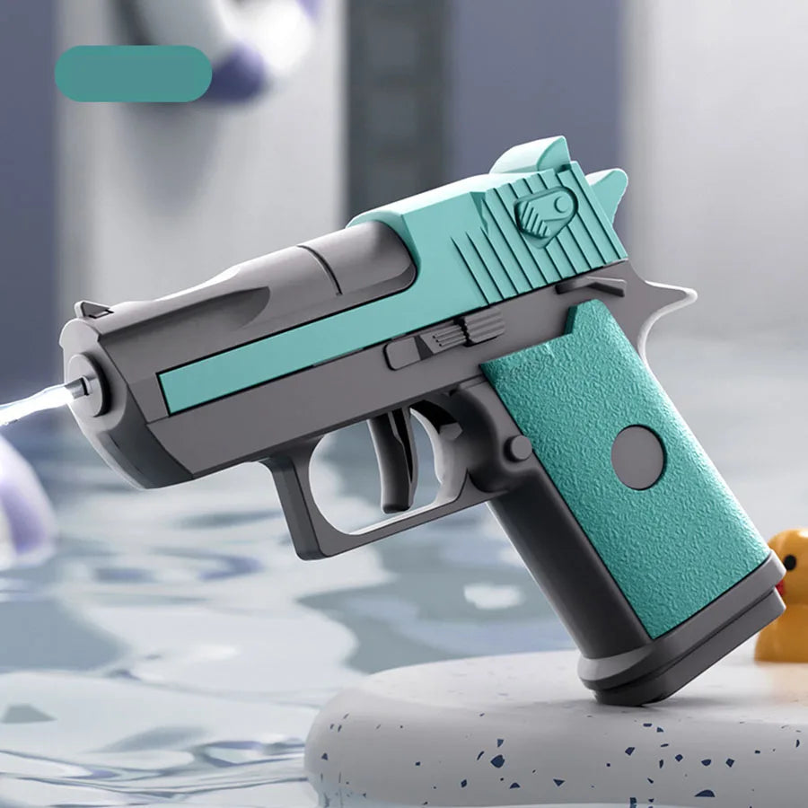 Kids Mini Desert Eagle Water Gun &ndash; Continuous Shooting Pool &amp; Beach Toy for Summer Fun green