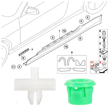 20x Side Sill Skirt Trim Moulding Clips 51718184574 For BMW 3 Series E36 E46 E90 E91 Auto Accessories by InterCyprus Trading Ltd