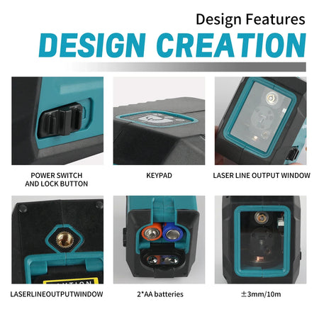 Laser Level Mini 2-Line Cross Horizontal &ndash; Auto Alignment