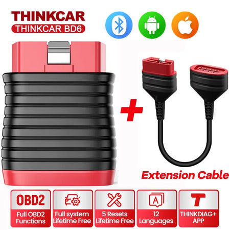THINKCAR BD6 OBD2 Bluetooth Scanner &ndash; Full Diagnostics BD6 and Cable / CHINA