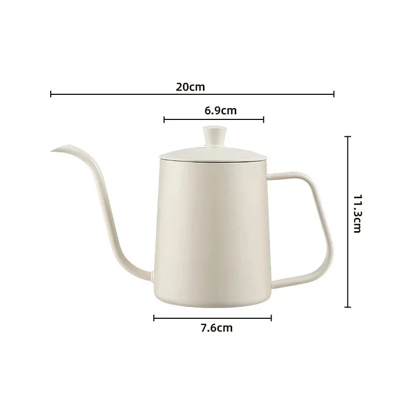 Stainless Steel Gooseneck Kettle &ndash; Precision Pour Control Beige 350ML