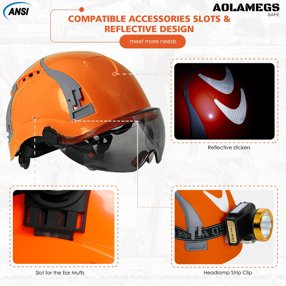 AQM0257 &ndash; CE Safety Helmet With Double Goggles Ultra