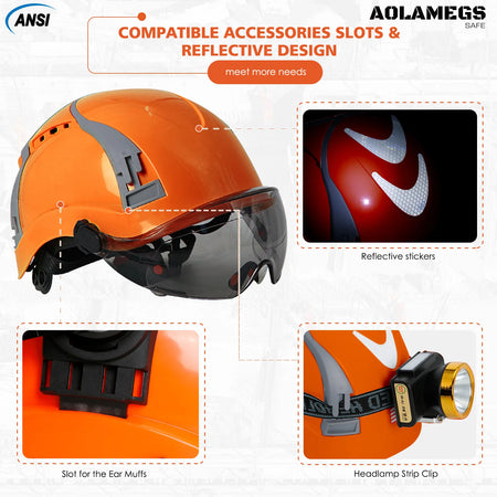 AQM0257 &ndash; CE Safety Helmet With Double Goggles Ultra