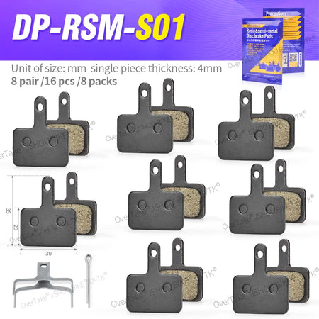 RSM-S01 - High Performance Resin Semi-Metal Brake Pads RSM-S01-8PAIRS / CHINA