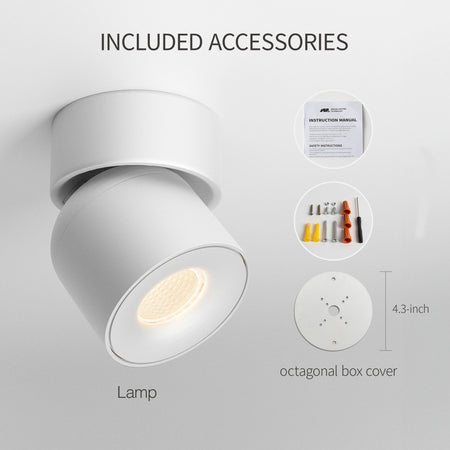 Aisilan LED Ceiling Spotlight - Rotation Adjustable 110v white / CHINA / Natural White|9W