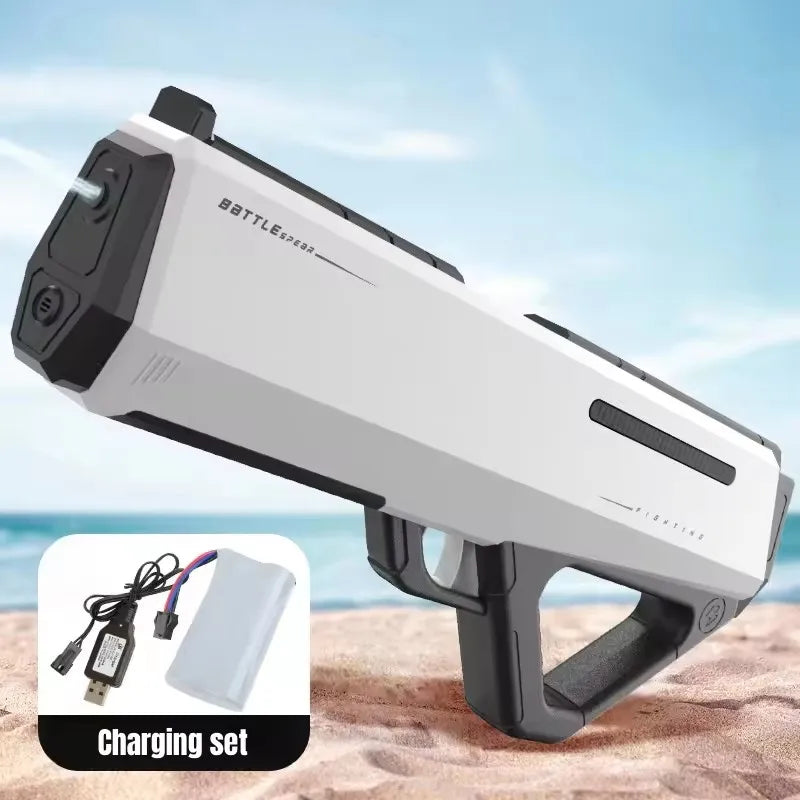 High Pressure Electric Water Gun Toys for Kids | Summer Pool Fun B-White