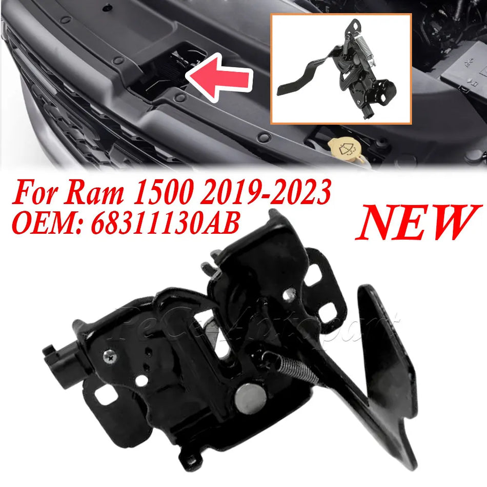 Front Hood Lock Latch Actuator for Dodge Ram 1500 2019-2023