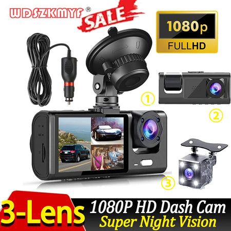 2/3 Channel Dash Cam with 1080P Cameras