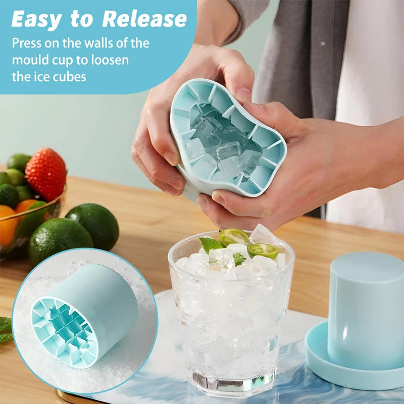 Silicone Ice Cube Mold with Lid for Eco-Friendly Freezing