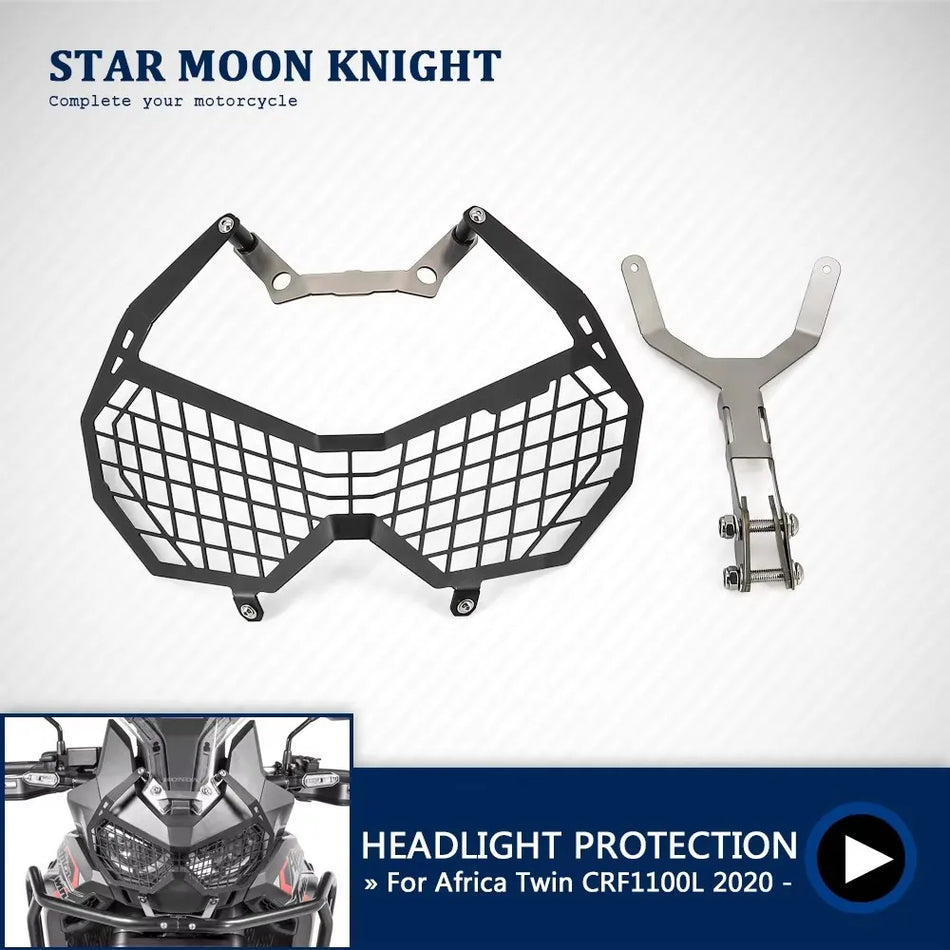Protezione faro Honda Africa Twin CRF1100L Griglia paraurti in alluminio tagliato al laser CNC per Africa Twin 2020-2023
