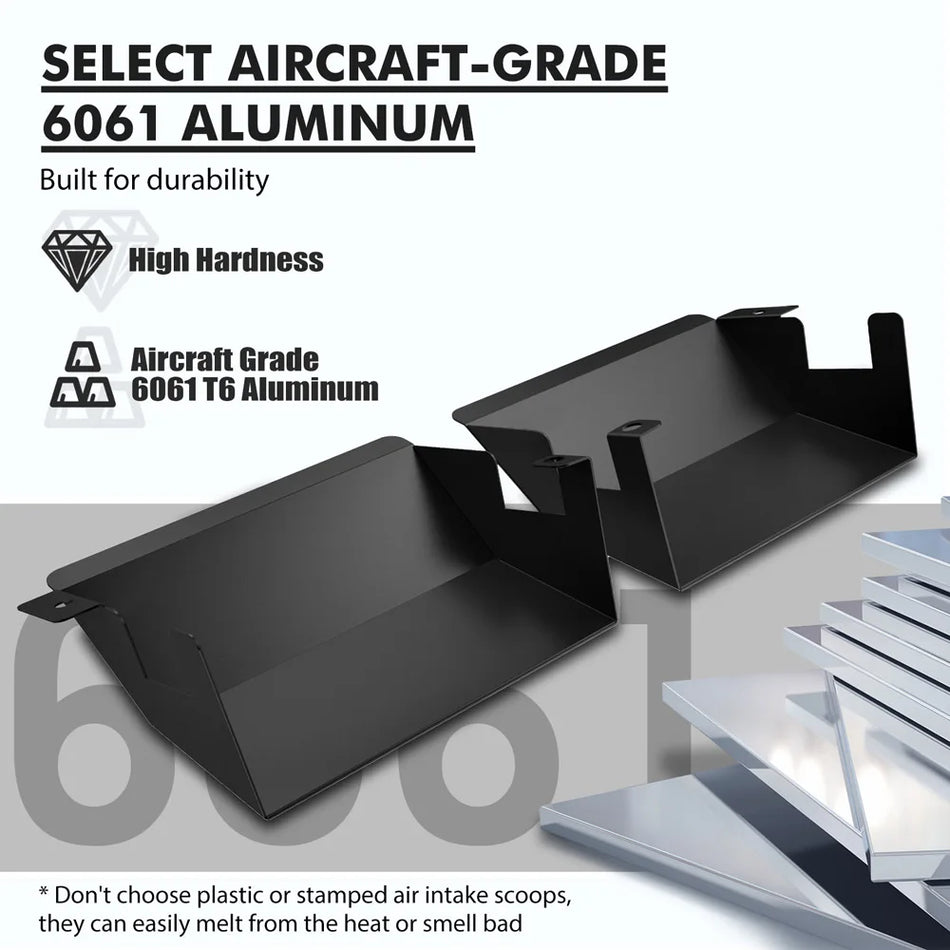 Aluminium Dynamiska Luftinsug Scoops för BMW E90 E93 E92 335i 328i Motorer N54/N55 Uppgradering