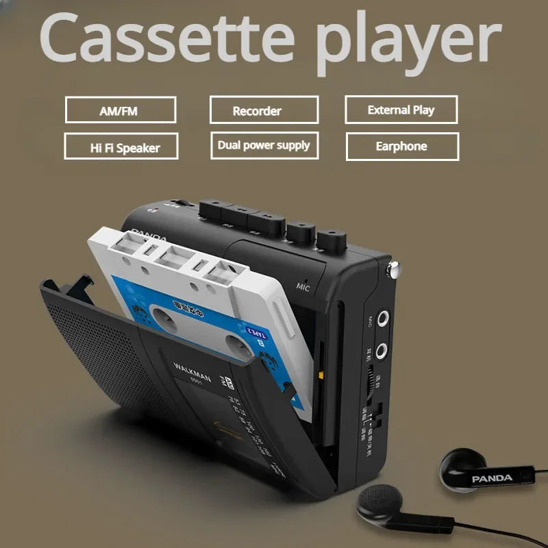 Portable Tape AM FM Radio &ndash; Nostalgic Walkman With Loudspeaker