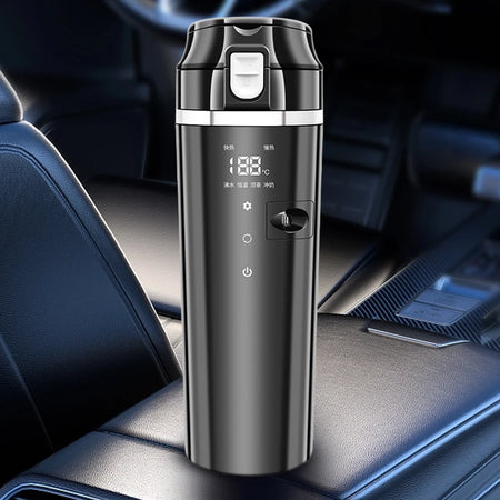 12V/24V Car Heated Smart Mug &ndash; LCD Temp Control Stainless Default Title