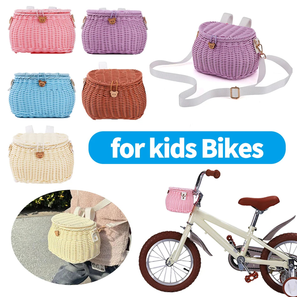 Καλάθι Χειρολαβής Ρατάν Με Καπάκι Πάνιερ Ρυθμιζόμενες Λουρίδες