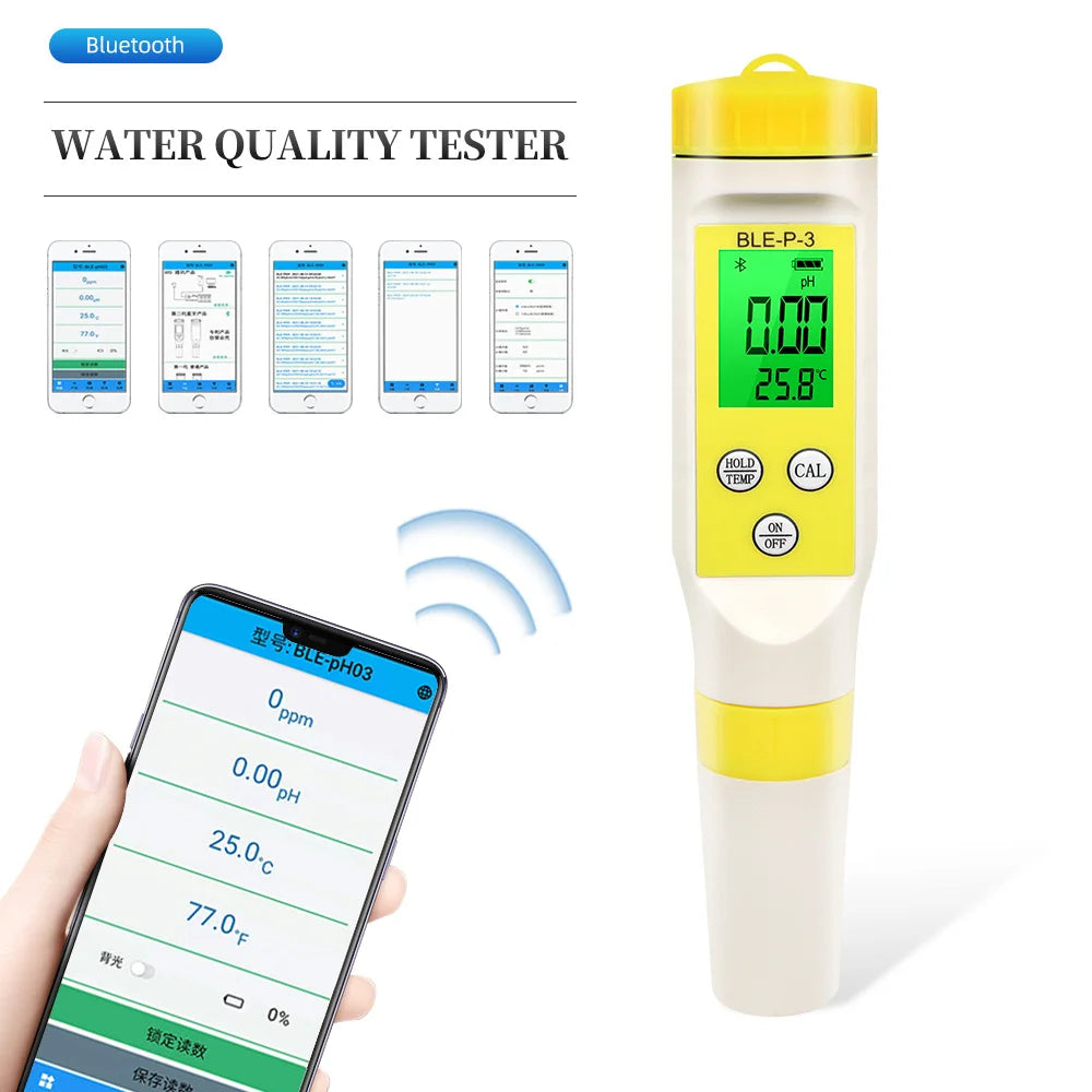 BLE-P-3 Portable PH Meter &ndash; Bluetooth App Control Pro