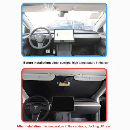 Custom Fit Side Window Sunshade for Tesla Model Y 2024 - UV Protection &amp; Heat Reduction