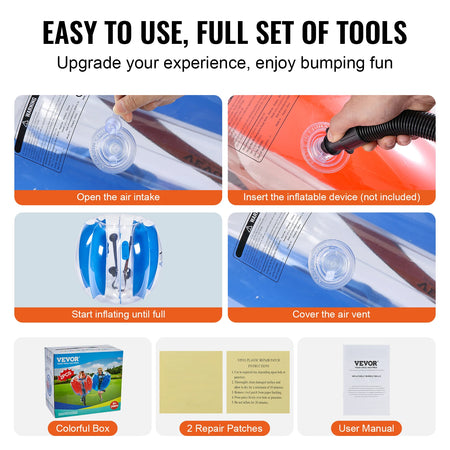 SucceBuy 2 Pack Inflatable Bumper Balls &ndash; Durable PVC