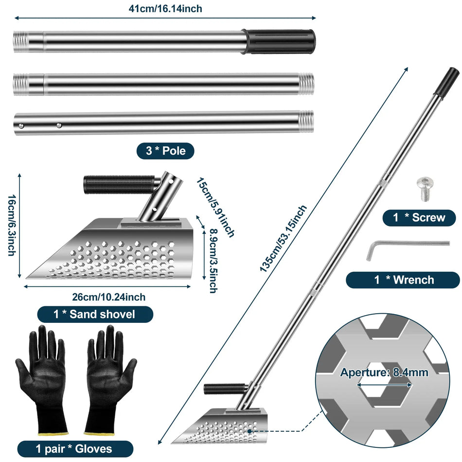 Metal Detector Shovel Sand Scoop 304 Steel &ndash; With Handle